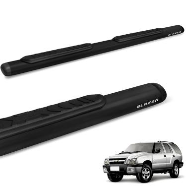 Imagem de Estribo Lateral Oval Blazer 2001 a 2011 Oblongo Preto