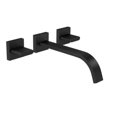 Imagem de Misturador Para Lavatório De Parede DN20 Polo Black Matte Deca