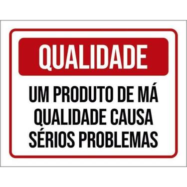 Imagem de Kit 3 Placa Acm Produto Má Qualidade Sérios Problemas 18X23 - Sinalizo