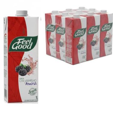 Imagem de Kit c/ 6und Chá Vermelho c/ Amora Zero Calorias FEEL GOOD 1L