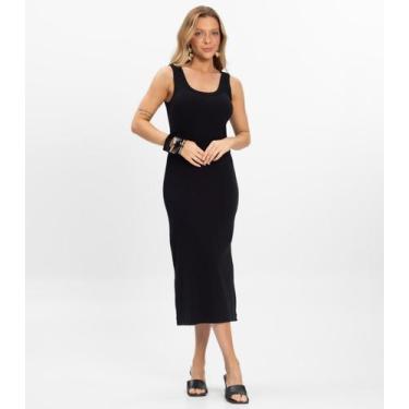 Imagem de Vestido Midi em Ribana Rovitex Preto, P, Preto