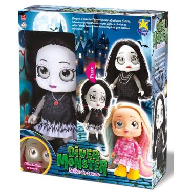 Imagem de Boneca Diver Monster Brilha NO Escuro Trança Divertoys