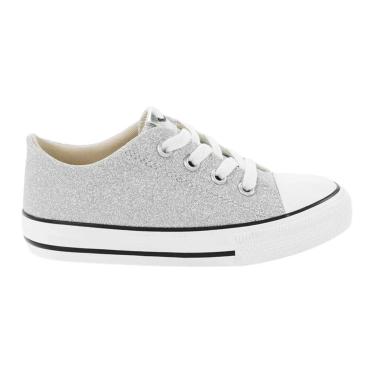 Imagem de Tênis Casual de Glitter Infantil Menina Diversão DI2210 Mini Maitê Prata-Masculino