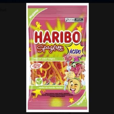 Imagem de BALA DE GELATINA SPAGHETTI ACIDO MELAO E MELANCIA 75G HARIBO