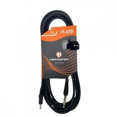 Imagem de Cabo De Audio Player P2 X P10 5M Preto Hayonik