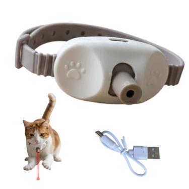 Imagem de Coleira Laser Interativa Colar Gato Pet Animal Brinquedo Caça Diversao Pratico Recarregavel Usb Portatil