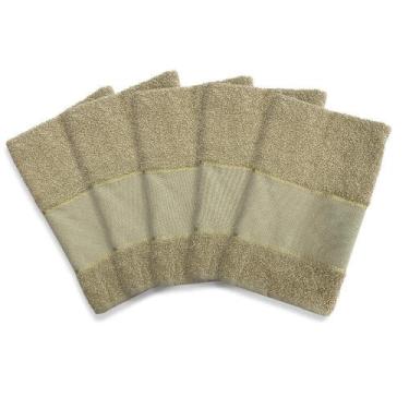 Imagem de Kit 5 Lavabos Felpudas Para Bordar Ponto Russo Marrom - Dugu