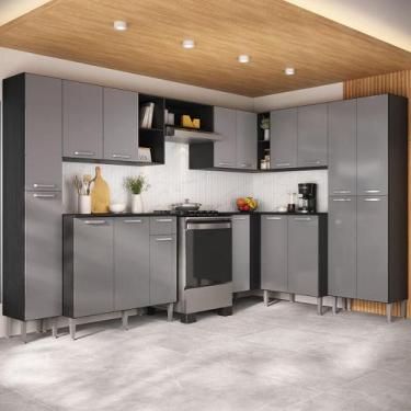 Imagem de Armário Cozinha Modulada Completa de Canto 464cm Pequim Pop Multimóvei