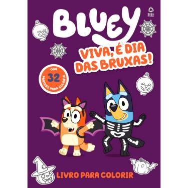 Imagem de Bluey Eba, é dia das bruxas! Livro para Colorir