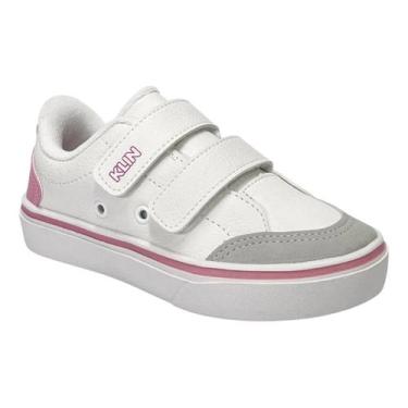 Imagem de Tênis Infantil Klin Branco Pink Leve e Flexível, Branco, Pink, 29