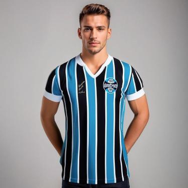 Imagem de Camisa Retrô Grêmio 1977 Masculina-Masculino