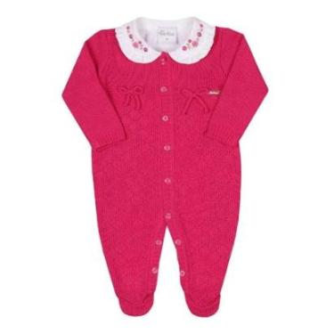 Imagem de Macacão Longo Luxo Bebê Menina Malha Tricot Paraiso Rf 14520-Feminino