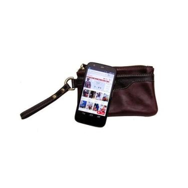 Imagem de Clutch Feminina de Couro Liza - Relicário, Marsala