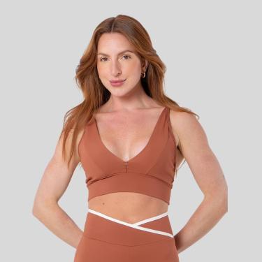 Imagem de Top Fitness Poliamida Decote Alças Finas Roupa para Malhar Academia-Feminino