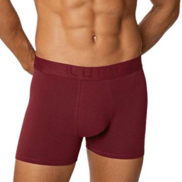 Imagem de Cueca Lupo Boxer Algodão com Elastano 784-069, Vinho, M
