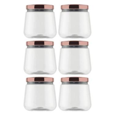 Imagem de Kit 6 Potes Plástico Multiuso Tampa 1,2l Bolachas Biscoito - - Bandeir