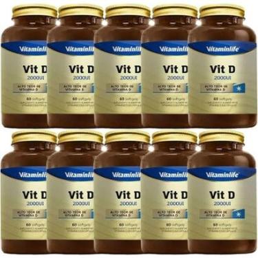 Imagem de Kit 10X Vit D 2000UI - 60 Softgels - Vitaminlife-Masculino