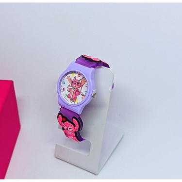 Imagem de Relógio Infantil Analógico Quartzo Menino e Menina Personagens Disney Frozen Stitch angel Sonic Pulseira 3D Desenho