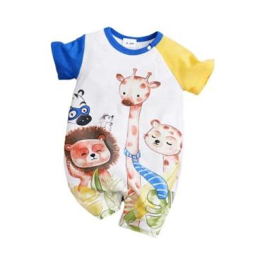 Imagem de Macacão Casual De Primavera E Verão Para Bebês Meninos E Meninas Com E