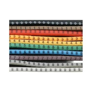 Imagem de Etiquetas De Marcadores De Cabos De PVC Coloridas 500pcs Marcadores De