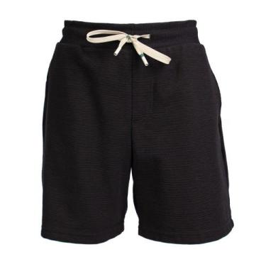 Imagem de Bermuda Masculina Dixie Moletom Básica Preto, Preto, P