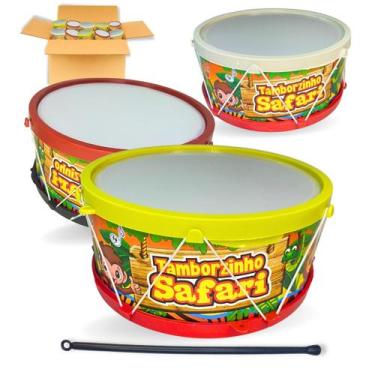 Imagem de Tamborzinho Tambor Infantil Brinquedo Musical Com Baqueta - - Europio,