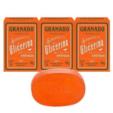 Imagem de Kit 3 Sabonete Granado Extrato De Amêndoa Doce Glicerina Vegetal Natur