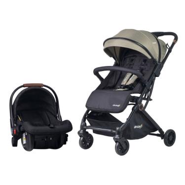 Imagem de Carrinho De Bebê Travel System Avanti Din TS Black Verde Com Bebê Conforto E Fechamento...