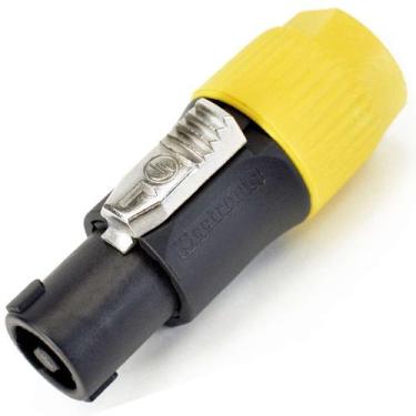 Imagem de Conector Speakon Macho 4 Polos Preto e Amarelo - Santo Angelo