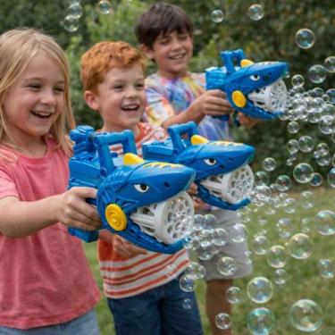 Imagem de Pistola Bolha Tubarão Lançador Água Sabão Brinquedo Verão Criança Meni