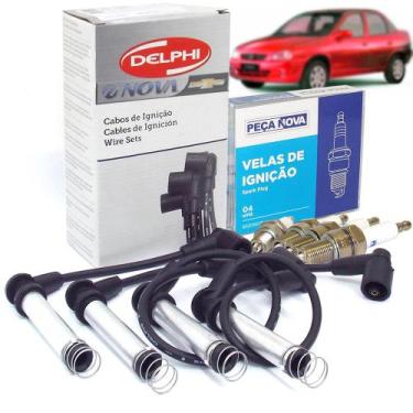 Imagem de Jogo De Cabos Velas 1.0 1.4 Mpfi Gasolina Kit Nova Corsa 1996 A 2002 K