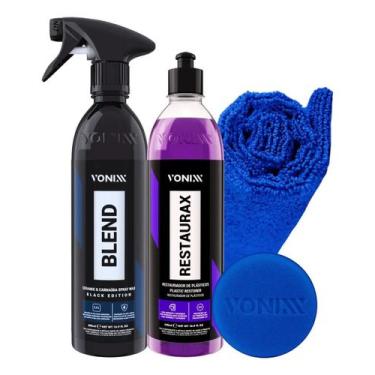 Imagem de Kit Restaurax Revitalizador 500ml + Cera Blend Black Vonixx
