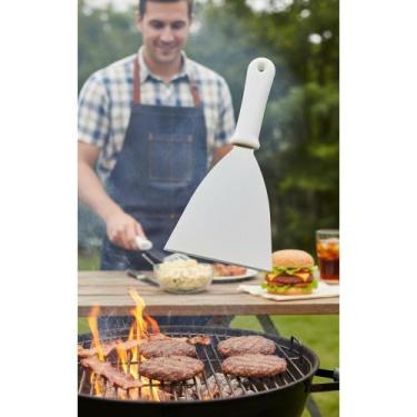 Imagem de 2x Espátula Inox 5" P/ Chapa Lanche Hambúrguer Profissional - Congratu