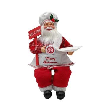 Imagem de Decoração De Árvore De Natal Papai Noel De 35cm, Ornamento Para Janela