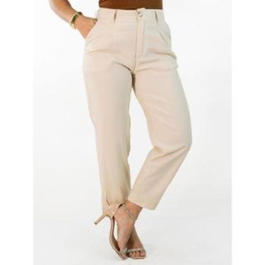 Imagem de Calça Feminina Mom Alfaiataria Viscose Cintura Alta Anticorpus-Feminino