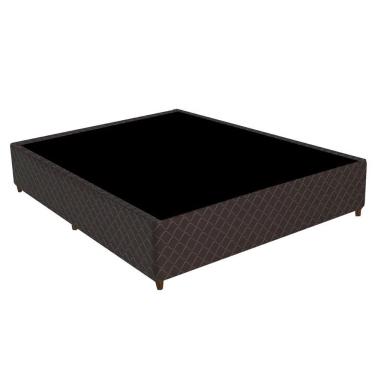 Imagem de Base Para Cama Box Casal 138cm Poliéster Bordado New York Marrom - Gazin
