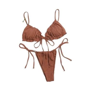 Imagem de Conjunto De Biquíni Feminino Sexy Push up Com Tiras 2025, Moda Praia S