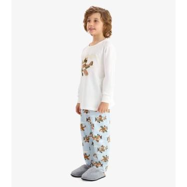 Imagem de Pijama em Meia Malha Rovi Kids Bege, 3, Bege