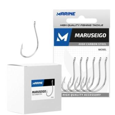 Imagem de Anzol Maruseigo Niquel Prata N12 Marine 50 Unidades Pesca - Marine Spo