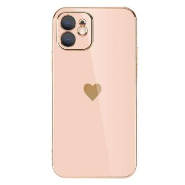 Imagem de Capa Capinha Para iPhone de Coração Luxo - Altomex, IPHONE 11, Rosa