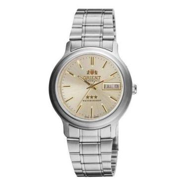 Imagem de Relogio orient automatico champanhe metal prata 469wa1af c1sx, PRATA