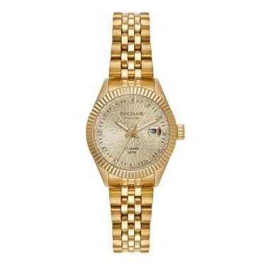 Imagem de Relógio Seculus Feminino Ref: 44291lpsvda2 Automático Dourado
