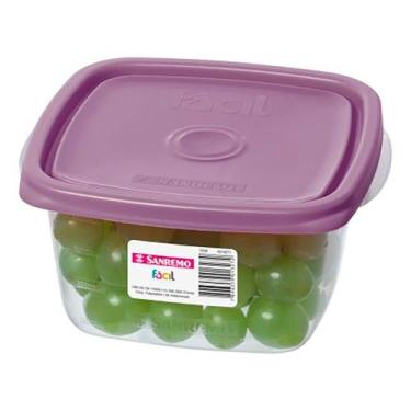 Imagem de Pote Plástico Quadrado Fácil Açaí 800ml - Sanremo, Roxo