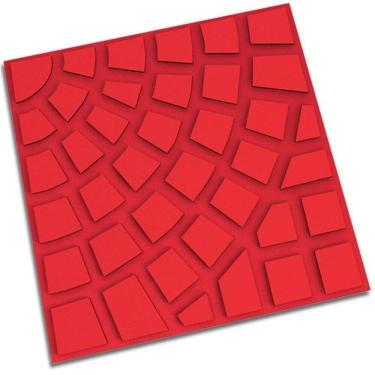 Imagem de Piso Firenze Vermelho 30,4x30,4cm Amarrado com 5 Peças 0,46m2 Artesanal