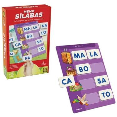 Imagem de Jogo de Memória Silabas - Monta Palavras - Memo Silabas - Grow - 01698
