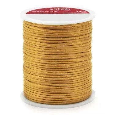 Imagem de Cordão de cetim 1mm arte punto cd001 cor 054 dourado 50 metros - ARTEP