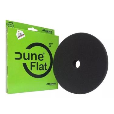 Imagem de Boina dune flat preta 6" polegadas lustro com furo alcance profissiona