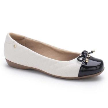 Imagem de Sapatilha Feminina Bico Redondo Off White Softli 10004.10181, 38