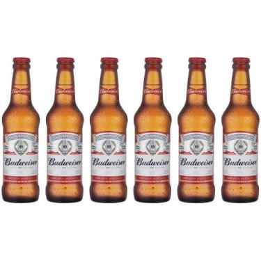 Imagem de Cerveja Budweiser American Lager 330ml Long Neck 6 Unidades