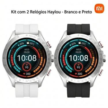Imagem de KIT 2 Relógios Smartwatch Xiaomi, Haylou Solar Pro Amoled A Prova Dagu